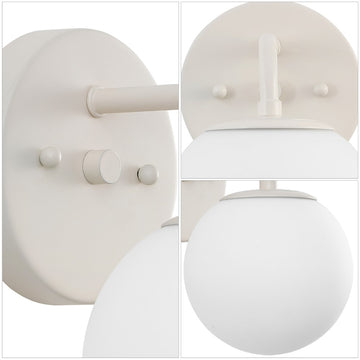 Louis Parisian Globe Metal/Frosted Glass Modern Contemporary LED Vanity